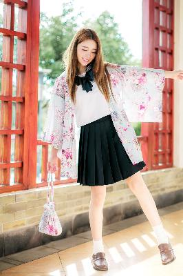 黑色蕾丝透视露胸旗袍连衣裙